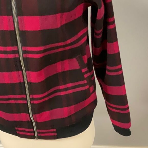 Columbia Red Buffalo Plaid Full Zip Jacket Size Small - Picture 3 of 5